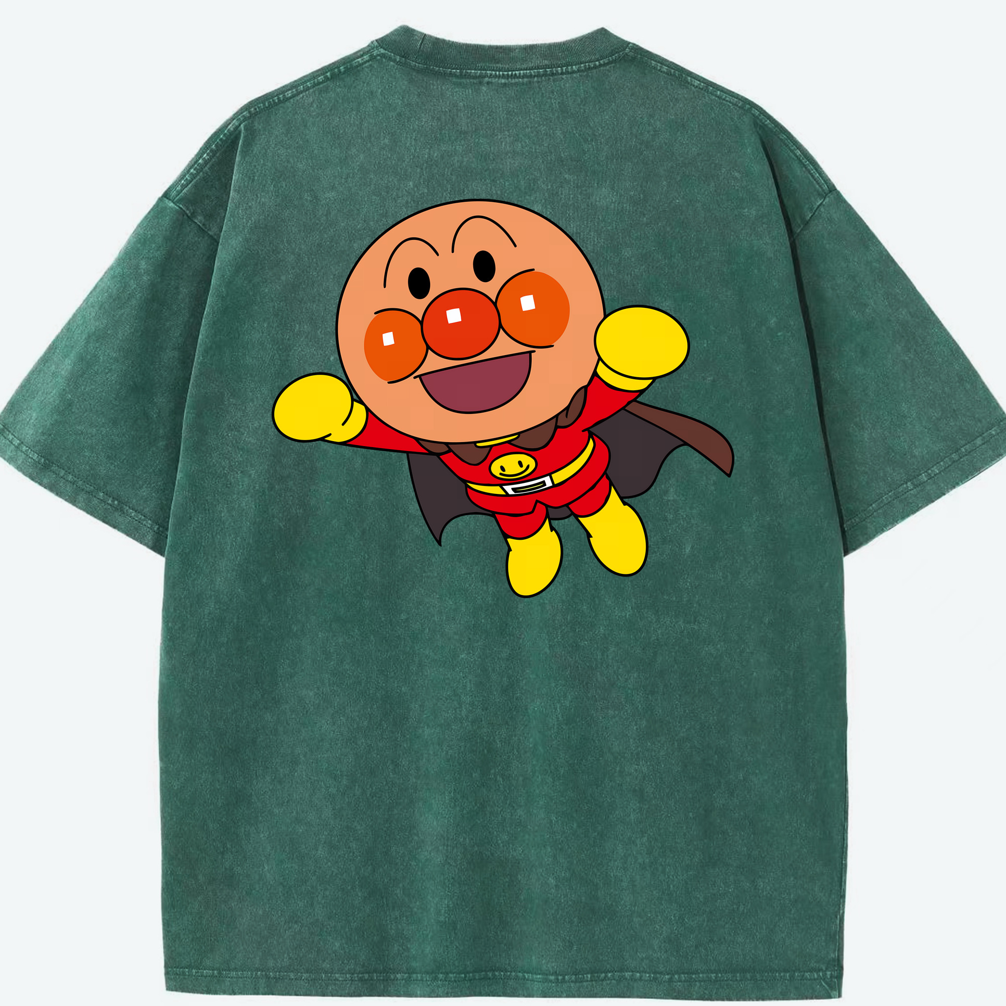 （画像用） アンパンマン Anpanman 綿100% ヴィンテージ風 半袖Tシャツ（背面プリント）